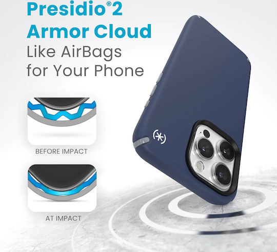 Speck Presidio2 Grip Back Cover Plastic Blue (iPhone 15 Pro Max)