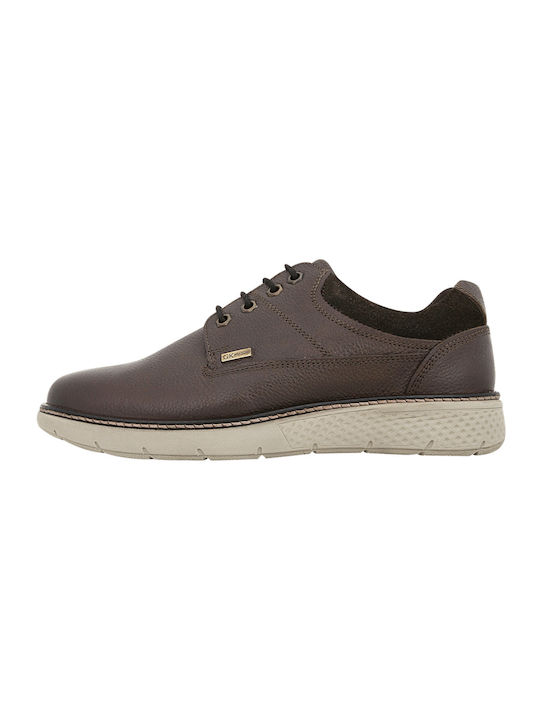 GK Uomo Men's Leather Casual Shoes Brown