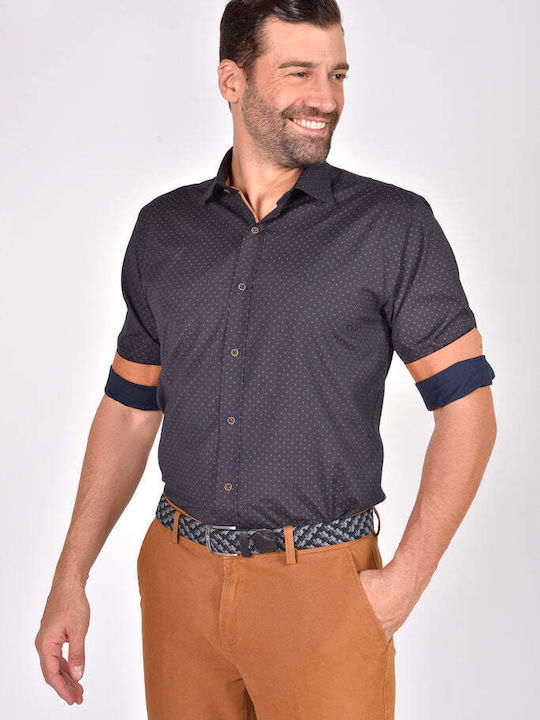 Long-sleeved Cotton Shirt Blue