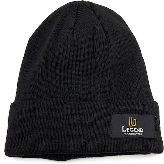 Beanie Ανδρικός Σκούφος Πλεκτός σε Μαύρο χρώμα