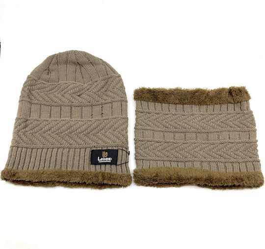 Knitted Beanie Cap Beige