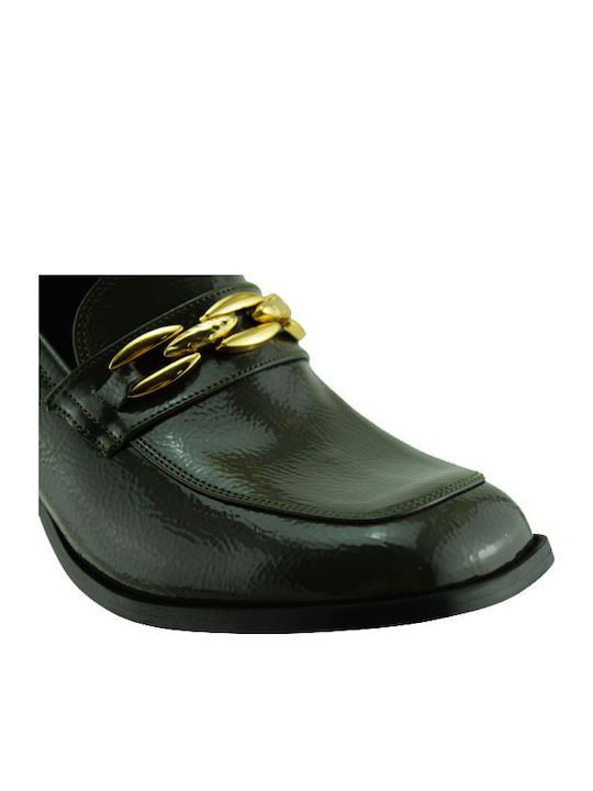 Patent Leather Khaki Heels
