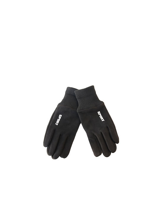 Vamore Men's Leather Touch Gloves Black