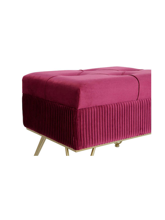 Stool Bench Stool Upholstered with Velvet Bordeaux 3pcs 110x42x44cm