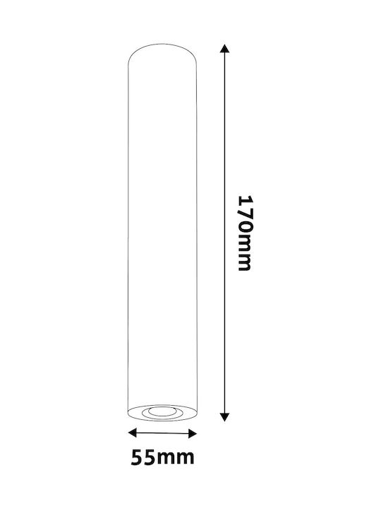 Avide ABSDL-55170-W Single Spot with Socket GU10 in White Color