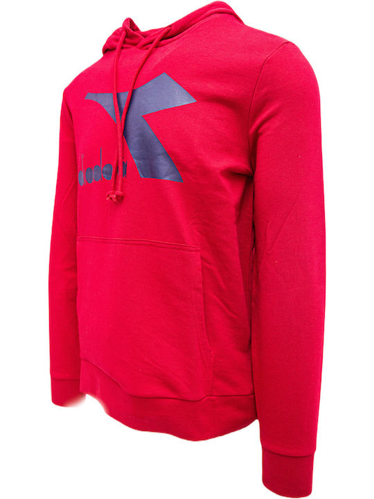 Diadora Men's Sweatshirt with Hood Red