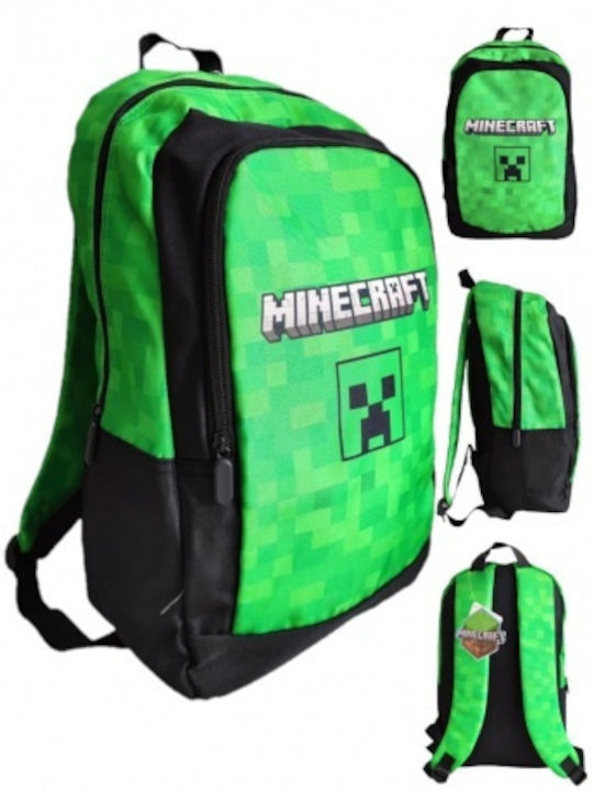 Kids Licensing Minecraft 8435507868099 Σχολική Τσάντα Πλάτης Δημοτικού Πράσινη