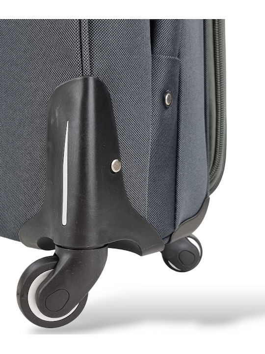Playbags Cabin Fabric Gray Suitcase With 4 Wheels Height 55cm