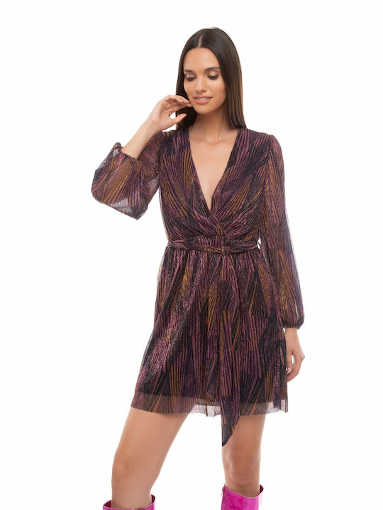 Raffaella Collection Mini Dress Wrap Purple