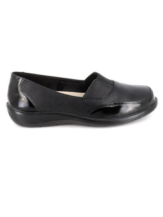 B-Soft Leather Women's Moccasins in Black Color