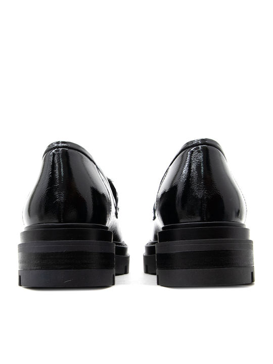 Lackleder Damen Loafers Zebra