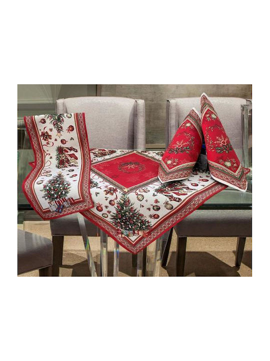 Linea Home Christmas Tablecloth Runner Red L140xW45cm 1pcs