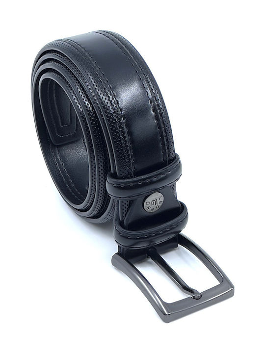 Herren Gürtel Leder Schwarz