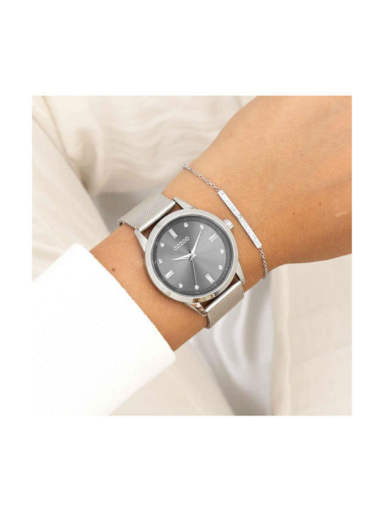 Oozoo Watch with Silver Metal Bracelet