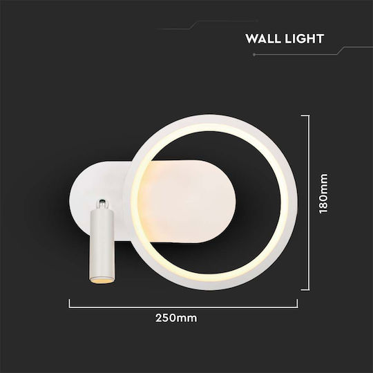 V-TAC Leuchte Wand mit Integrierter LED und Neutralweißes Licht 250x18x10cm