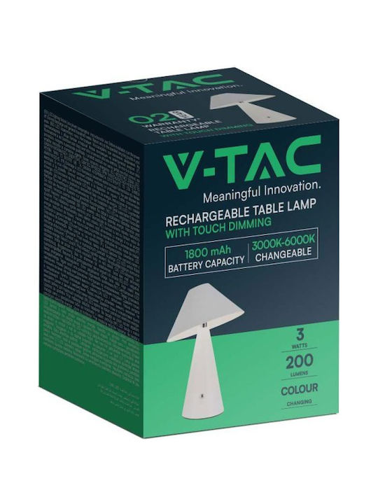V-TAC Διακοσμητικό Φωτιστικό LED Ρυθμιζόμενο Λευκό 18x18x24εκ.