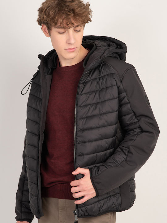 Rebase Men's Winter Puffer Jacket Black