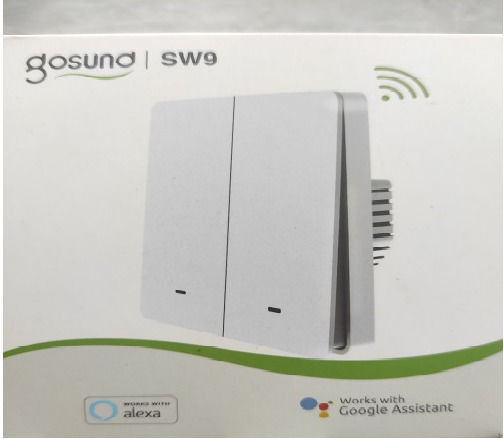 Gosund SW9 Recessed Wall Switch Wi-Fi Lighting Two-Way with Frame White