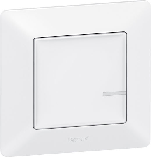 Legrand Valena Life Wall-Mounted Electrical Wall Switch Wi-Fi One-Way with White Frame