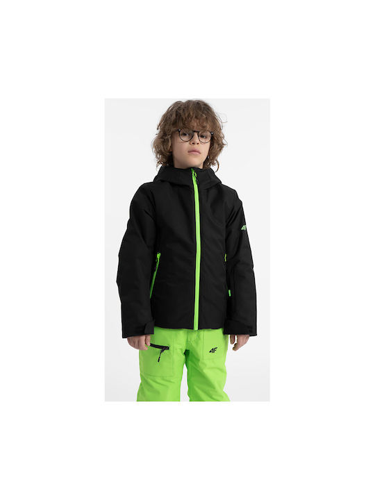 4F Kinderjacke mit Kapuze Schwarz