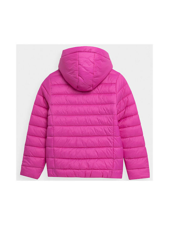 4F Quilted Coat Fuchsia