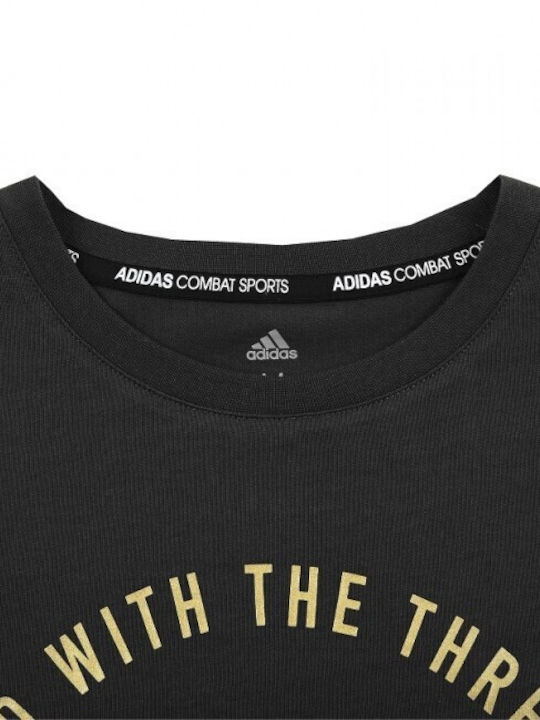 adidas Combat Ανδρική Κοντομάνικη Μπλούζα ADICST01CS Μαύρη