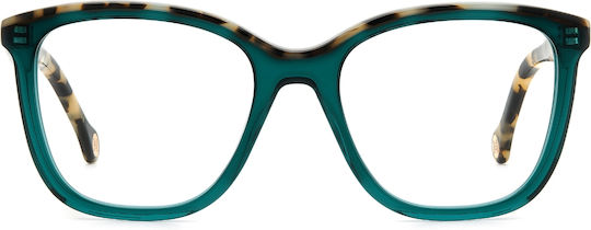 Carolina Herrera Plastic Eyeglass Frame Butterfly Green HER 0146 1ED