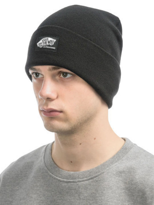 Beanie Unisex Σκούφος Πλεκτός σε Μαύρο χρώμα