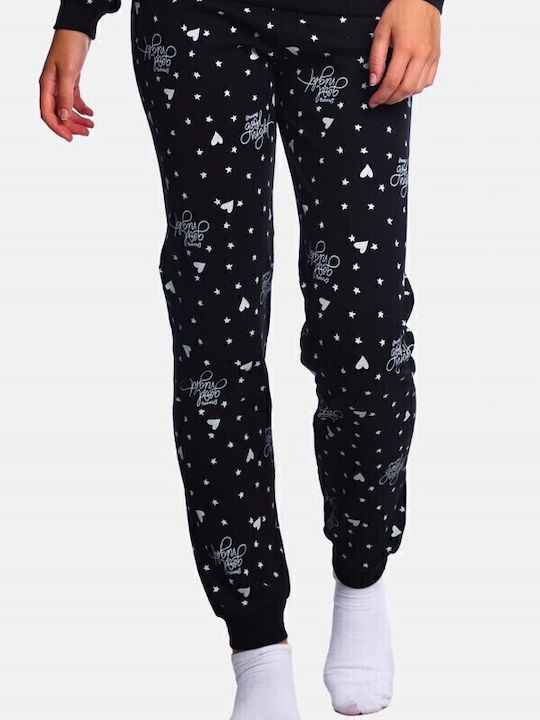 Dreams by Joyce Set Pijamale pentru Femei Negru