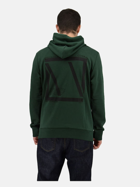 Cover Jeans Men's Sweatshirt with Hood and Pockets Green