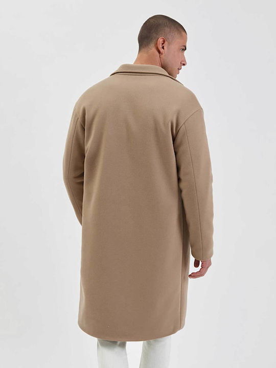 Gianni Lupo Men's Coat Brown