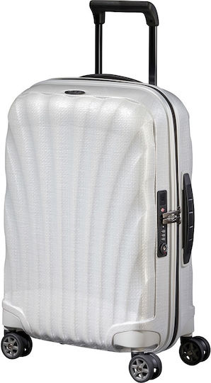 Samsonite C-Lite Spinner Cabin Travel Suitcase Hard White with 4 Wheels Height 55cm