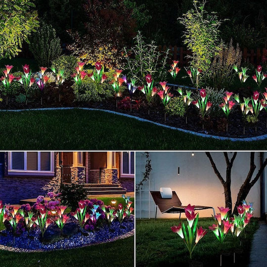 Set of 2 Stake Solar Lights with Red Light