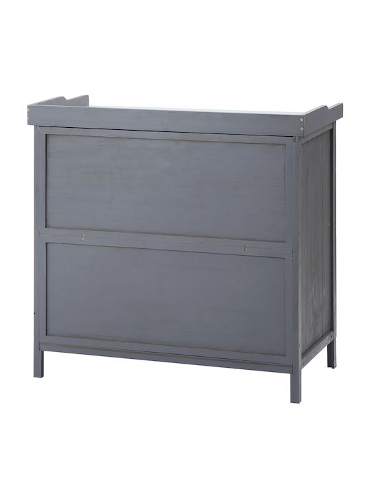 Δίφυλλη Ντουλάπα Ξύλινη με 2 Ράφια 98x48x95.5εκ.