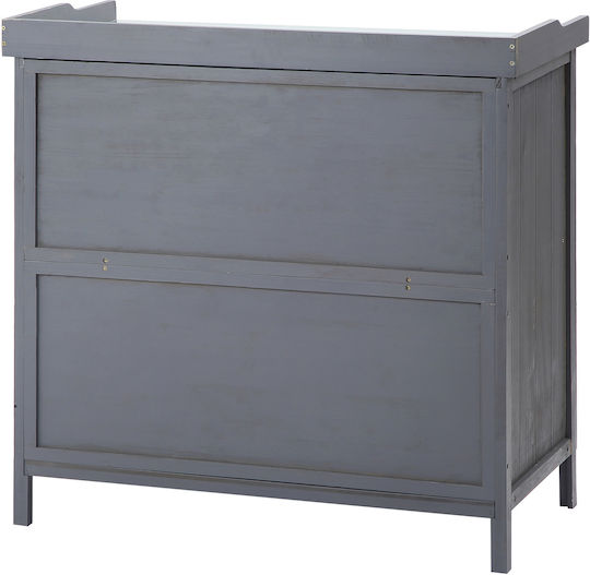 Double Door Wardrobe Wooden with 2 Shelves 98x48x95.5cm