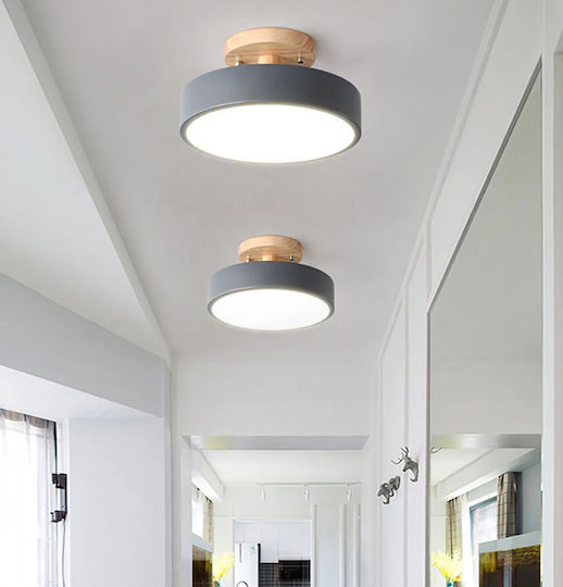 Powertech Leuchte Deckenleuchte 18cm Gray mit Integrierter LED