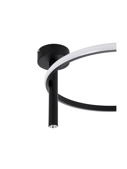GloboStar Verona Ceiling Mount Light 40cm Black with Integrated LED