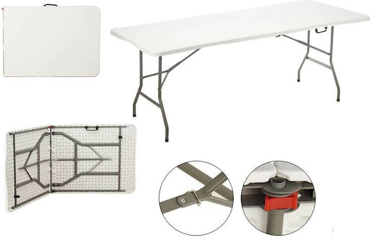 Table Catering Foldable 244x76x74cm White Table Catering Foldable 244x76x74cm White