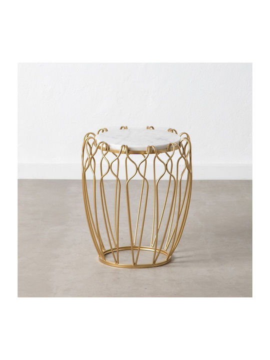 Round Metal Side Table Gold L43xW43xH50cm