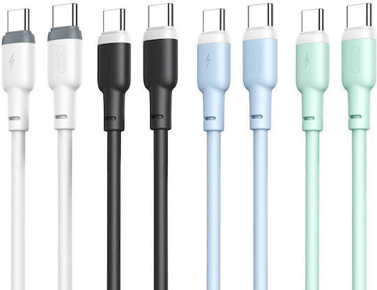 XO Nb-208b USB 3.0 Cable USB-C Male - USB-C 60W PD White 1m