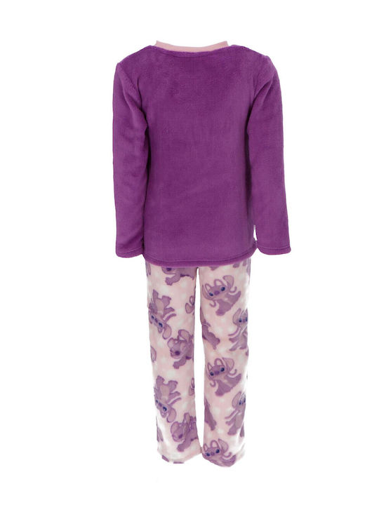 Disney Kids' Pajamas Winter Fleece Purple Lilo And Stitch