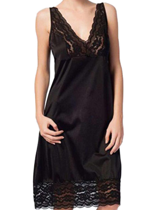 Anil Ev & Ic Giyim Winter Women's Nightdress Black