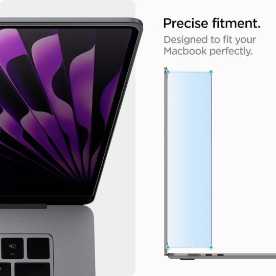 Spigen Filtru De Ecran Pentru Apple MacBook Air 15" M2 2023 Glas.tr Slim