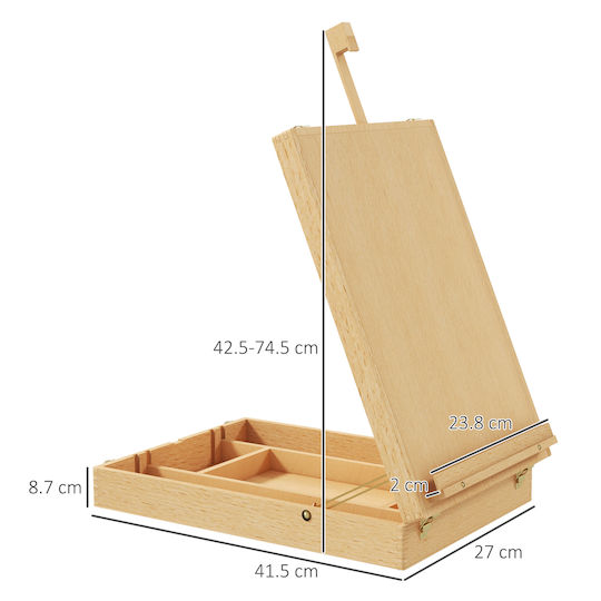 Vinsetto Настолници Стойка за ноти За музика Височина 61см Кафяв 914-029V00ND