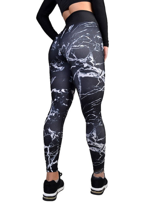 Axidwear Frauen Lang Leggings Hochgeschnitten & Push Up Schwarz