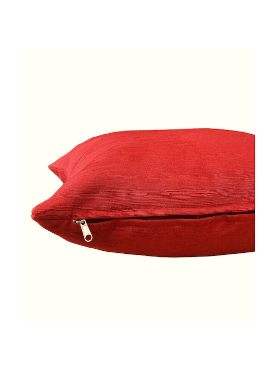 Decotelia Μαξιλάρι Καναπέ London από 100% Βαμβάκι Red 45x65εκ.