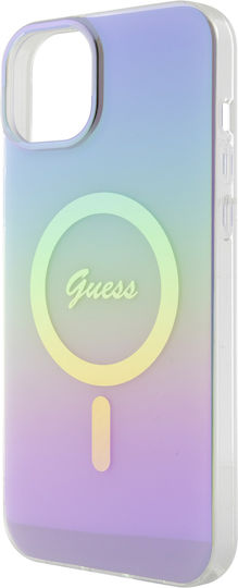 Guess Iml Iridescent Magsafe Back Cover Plastic Violet (iPhone 15)