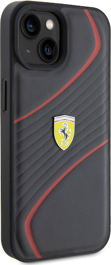 Ferrari 6.1" Back Cover Plastic Black (iPhone 15)