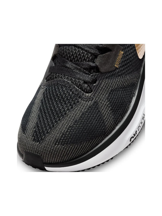 Air Zoom Structure 25 Damen Sportschuhe Laufen Schwarz