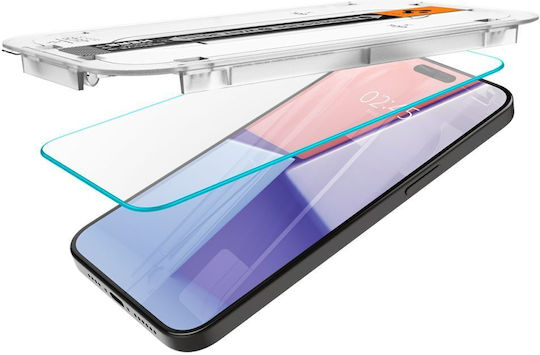 Spigen Oleophobic Coated Glas.tr Ez Fit Закалено стъкло за цялото лице 2бр (iPhone 15 Pro Max)